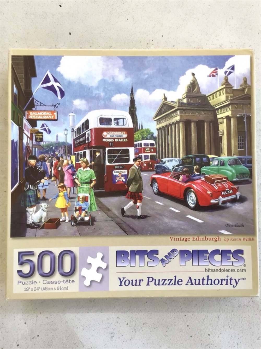 Bits and Pieces Puzzle 500 Pieces COMPLETE Vintage Edinburgh Scotland City Scene